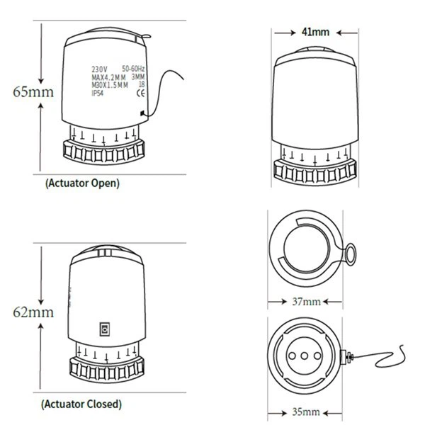 thermal actuator SIZE of H30